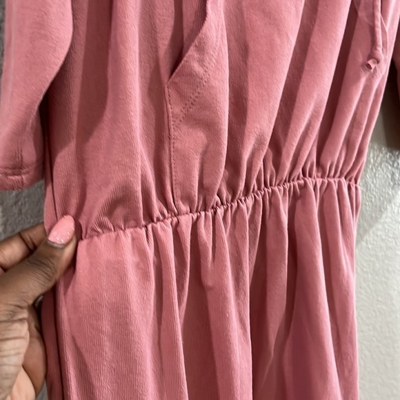 Culture Code Hoodie Mini Dress 3/4 Sleeves color Pink Size Large - Picture 9 of 9